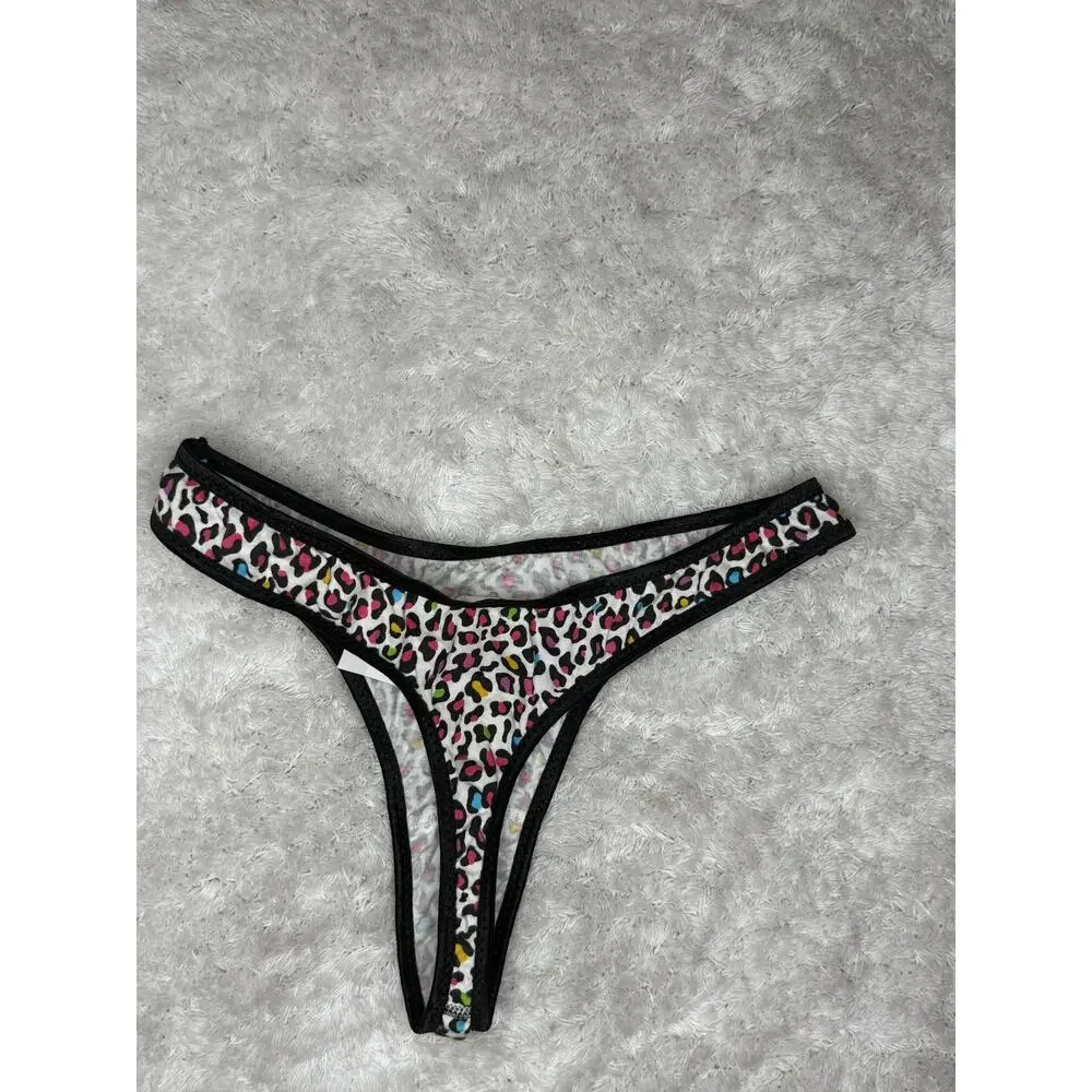 NWT Frederick's of Hollywood Get Cheeky Leopard Thong Panty Size S